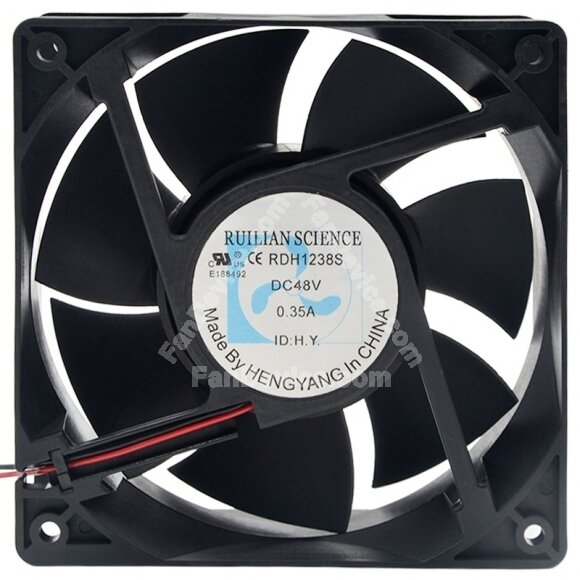 RUILIAN SCIENCE RDH1238S DC 48V 0.35A 2 Wires Axial Cooling Fan
