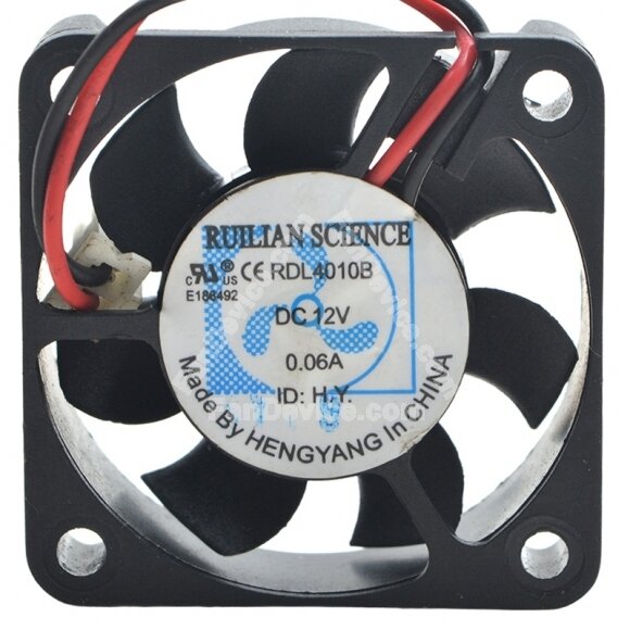 RUILIAn SCIENCE RDL4010B DC 12V 0.06A 2 Wires Axial Cooling Fan