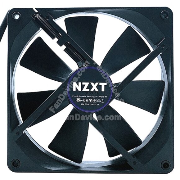 NZXT RF-AP140-FP DC 12V 0.35A 4 Wires PWM 1800RPM Axial Cooling Fan