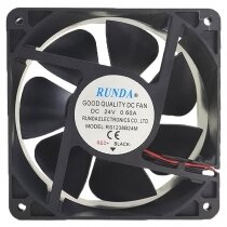 RUNDA RS1238B24M DC 24V 0.60A 2 Wires Axial Cooling Fan