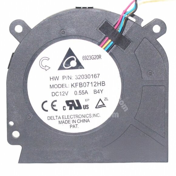 Delta KFB0712HB DC 12V 0.55A 4 Wires Blower Cooling Fan