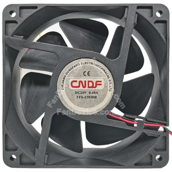CNDF TFS-12038H DC 24V 0.40A 2 Wires Axial Cooling Fan