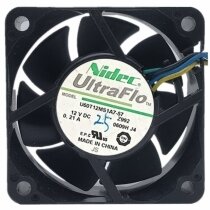 Nidec UltraFlo U60T12MS1A7-57 DC 12V 0.21A 4 Wires 6025 PWM Axial Fan