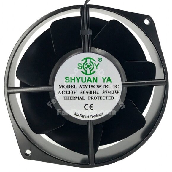 SHYUAN YA A2V15C55TBL-1C AC 230V 37/43W Thermal Protected Axial Fan