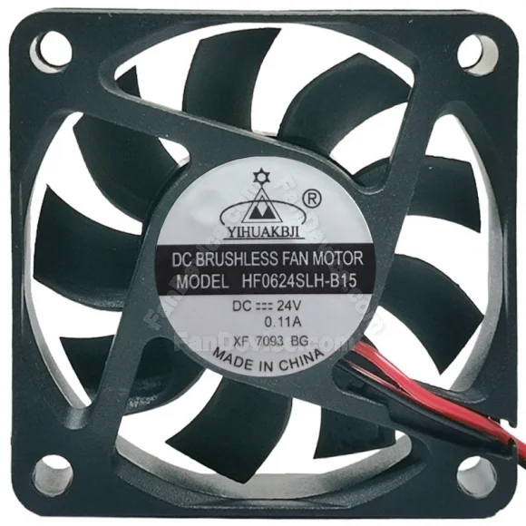 YIHUAKBJI HF0624SLH-B15 24V 0.11A DC Brushless 2 Wires Cooling Fan