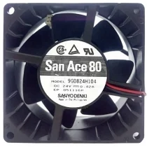 Sanyo 9G0824H104 DC 24V 0.42A 2 Wires Axial Cooling Fan