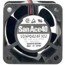 Sanyo 109P0424F302 DC 24V 0.055A 2 Wires Axial Cooling Fan