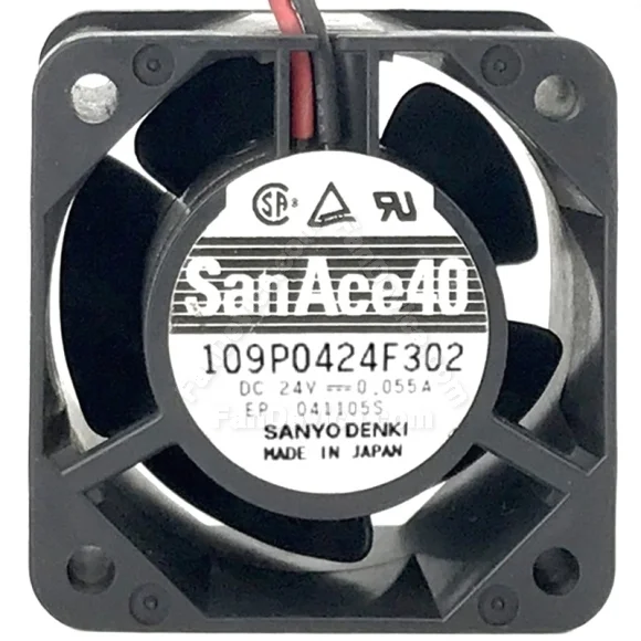 Sanyo 109P0424F302 DC 24V 0.055A 2 Wires Axial Cooling Fan