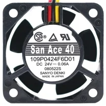 Sanyo 109P0424F6D01 DC 24V 0.06A 3 Wires Axial Cooling Fan