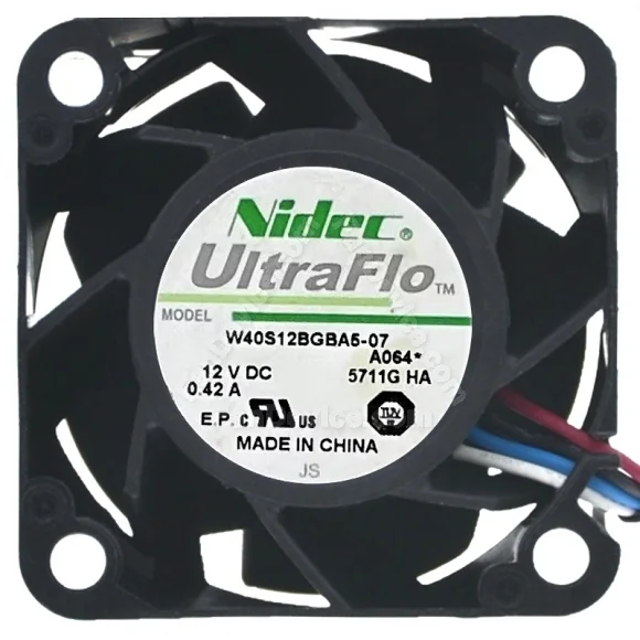 Nidec W40S12BGBA5-07 DC 12V 0.42A 2 / 3 / 4 Wires Cooling Fan