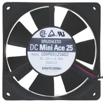 Sanyo 109P0912S402 12V 0.32A DC Brushless 2 Wires Axial Cooling Fan