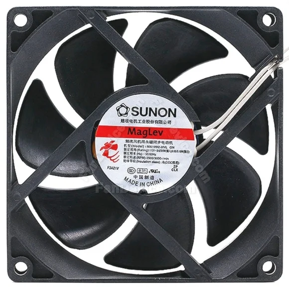 Sunon MA1092-HVL AC 115V 3.6W 2 Wires Maglev Axial Cooling Fan