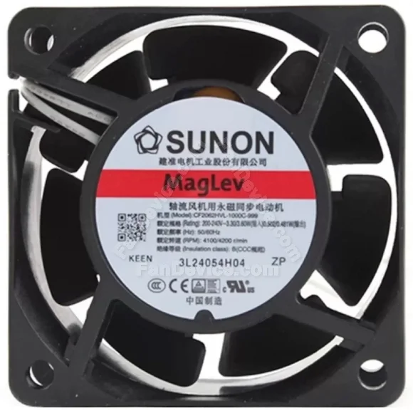 Sunon CF2062HVL-1000C-999 AC 200-240V 2 Wires Maglev Cooling Fan