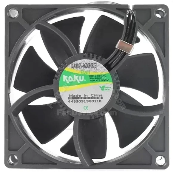 KAKU KA8025-3600E0B(E) 100-240V MAX 2.53W 2 Wires Ball Bearing Cooling Fan