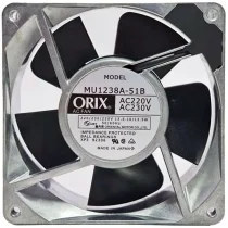 ORIX MU1238A-51B 220V/230V 13.5W Impedance Protected Ball Bearing Cooling Fan