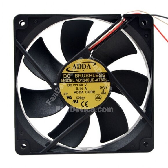 ADDA AD1248UB-A73GL DC 48V 0.14A 12025 Axial Brushless Cooling Fan