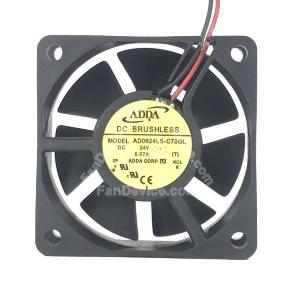 ADDA AD0624LS-C70GL DC 24V 0.07A 2 Wires Axial Cooling Fan