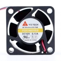 Y.S. Tech FD124020EB DC 12V 0.12A 2 Wires Axial Cooling Fan