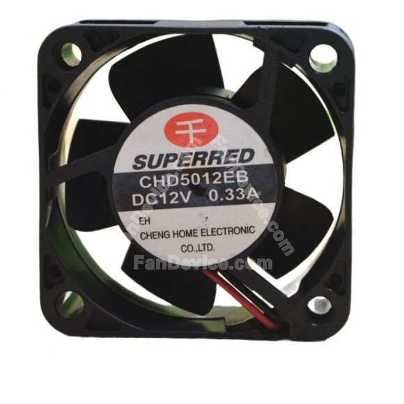 SUPERRED CHD5012EB DC 12V 0.33A 2 Wires Axial Cooling Fan