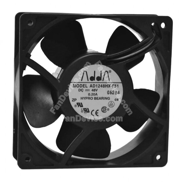 ADDA AD1248HX-F51 DC 48V 0.20A 12038 Axial HYPRO Bearing Cooling Fan