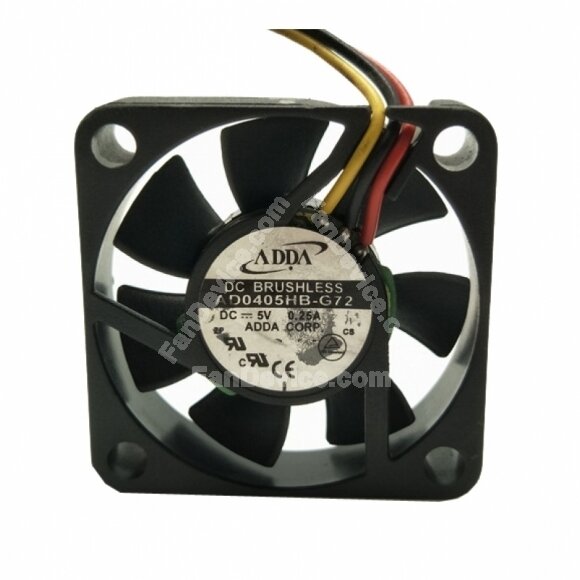 ADDA AD0405HB-G72 DC 5V 0.25A 2 Wires / 3 Wires Axial Cooling Fan