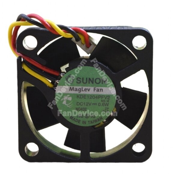 Sunon KDE1204PFV2 MS.M DC 12V 0.6W 3 Wires Axial Cooling Fan