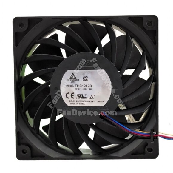 Delta THB1212B DC 12V 3.00A 2 Wires / 3 Wires / 4 Wires Axial Cooling Fan