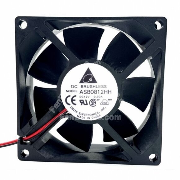 Delta ASB0812HH DC 12V 0.30A 2 Wires / 3 Wires / 4 Wires Axial Cooling Fan