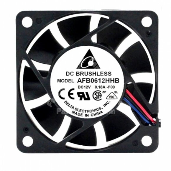 Delta AFB0612HHB DC 12V 0.18A 2 Wires / 3 Wires Axial Cooling Fan