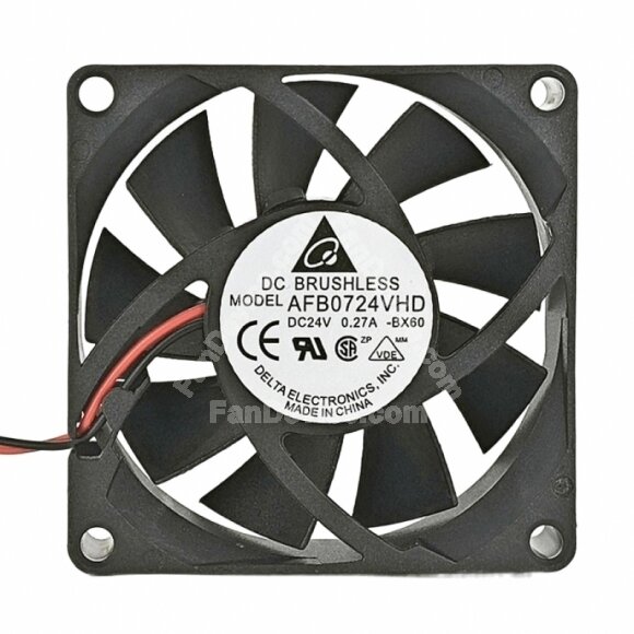 Delta AFB0724VHD DC 24V 0.27A 2 Wires / 3 Wires Axial Cooling Fan
