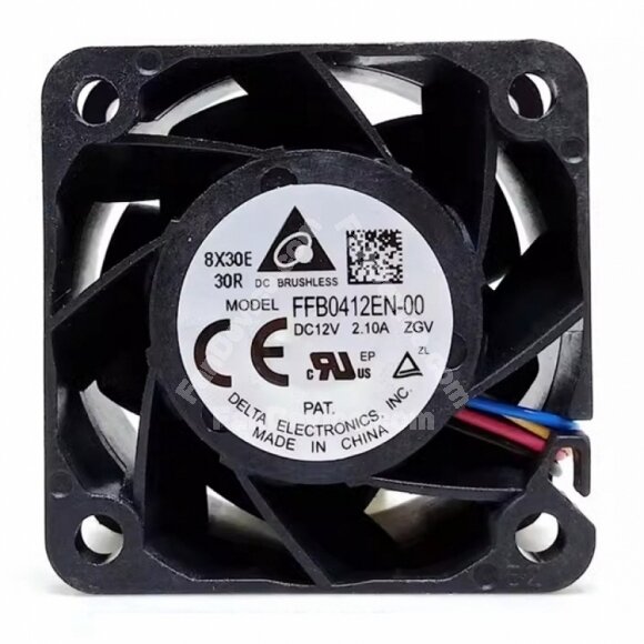 Delta FFB0412EN-00 DC 12V 0.21A 2 Wires / 3 Wires / 4 Wires Axial Cooling Fan