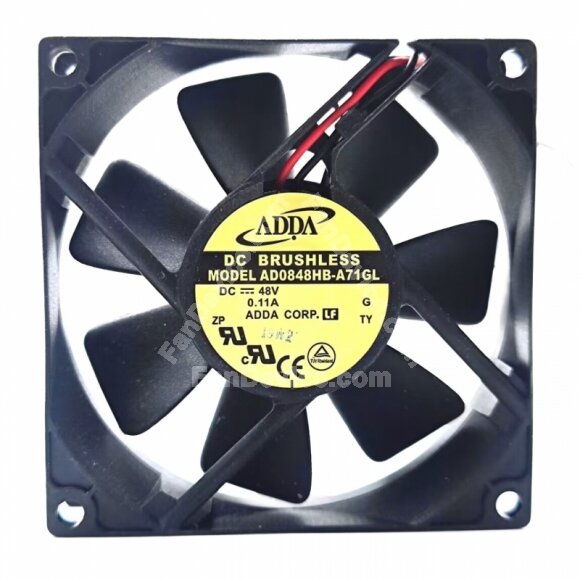 ADDA AD0848HB-A71GL DC 48V 0.11A 8025 Axial Brushless Cooling Fan