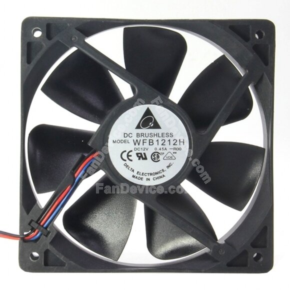 Delta WFB1212H DC 12V 0.45A 2 Wires / 3 Wires Axial Cooling Fan