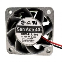 Sanyo Denki San Ace 40 9GE0412J303 DC 12V 0.65A 2 Wires / 3 Wires Axial Cooling Fan