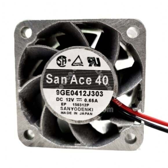 Sanyo Denki San Ace 40 9GE0412J303 DC 12V 0.65A 2 Wires / 3 Wires Axial Cooling Fan