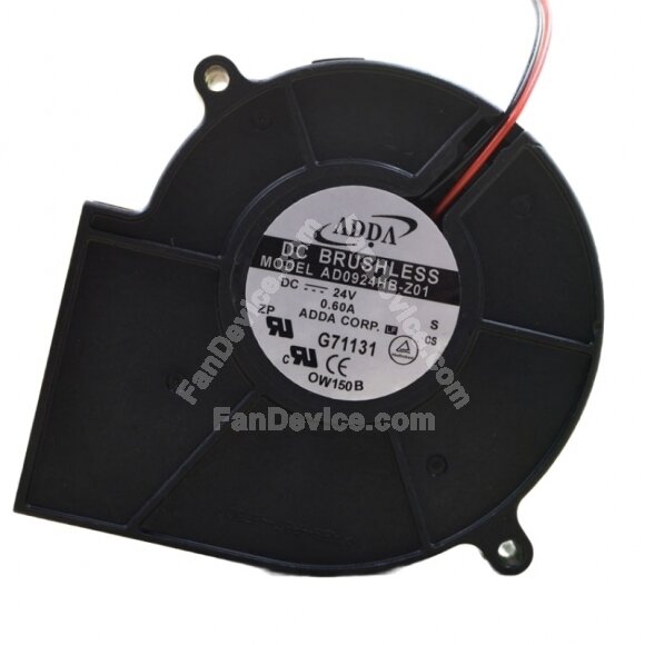 ADDA AB0924HB-Z01 DC 24V 0.60A 2 Wires / 3 Wires Blower Cooling Fan