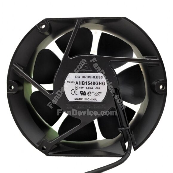 Delta AHB1548GHG-F06 DC 48V 1.82A 2 Wires / 3 Wires / 4 Wires Axial Cooling Fan