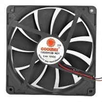 Coolmax 13525H12B ND1 DC 12V 0.4A 2 Wires Axial Cooling Fan