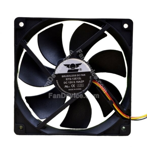 DWPH EFS-12E12L DC 12V 0.16A 2 Wires / 3 Wires Axial Cooling Fan