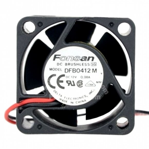 Delta Fonsan DFB0412M DC 12V 0.08A 2 Wires Axial Cooling Fan