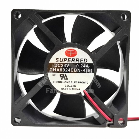 SuperRed CHA8024EBN-K(E) DC 24V 0.24A 8025 Axial Cooling Fan