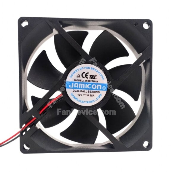 JAMICON JF0925B1H DC 12V 0.35A 9025 Axial Ball Bearing Brushless Cooling Fan