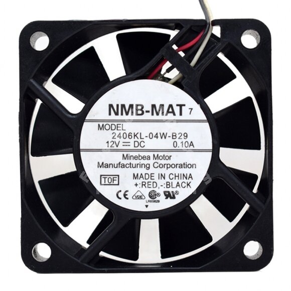NMB-MAT 2406KL-04W-B29 DC 12V 0.10A 6015 Axial Cooling Fan