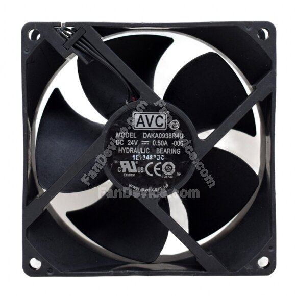 AVC DAKA0938R4U DC 24V 0.50A 9038 Axial Hydraulic Bearing Cooling Fan