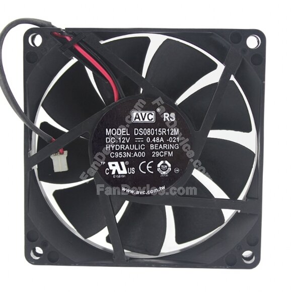 AVC DS08015R12M DC 12V 0.48A 8015 Axial Hydraulic Bearing Cooling Fan