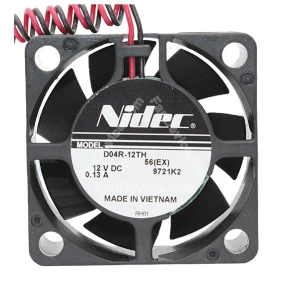 Nidec D04R-12TH DC 12V 0.13A 2 Wires / 3 Wires Axial Cooling Fan