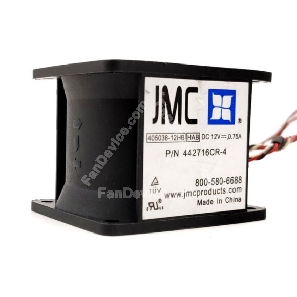 JMC DATECH 442716CR-4 405038-12HB DC 12V 0.75A 7 Wires Axial Cooling Fan