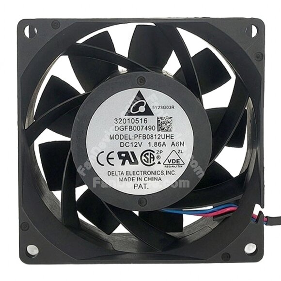 Delta PFB0812UHE DC 12V 1.86A 8038 Axial Cooling Fan