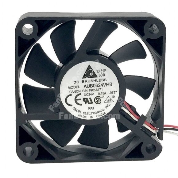 Delta AUB0624VHB DC 24V 0.15A 2 Wires / 3 Wires Axial Cooling Fan
