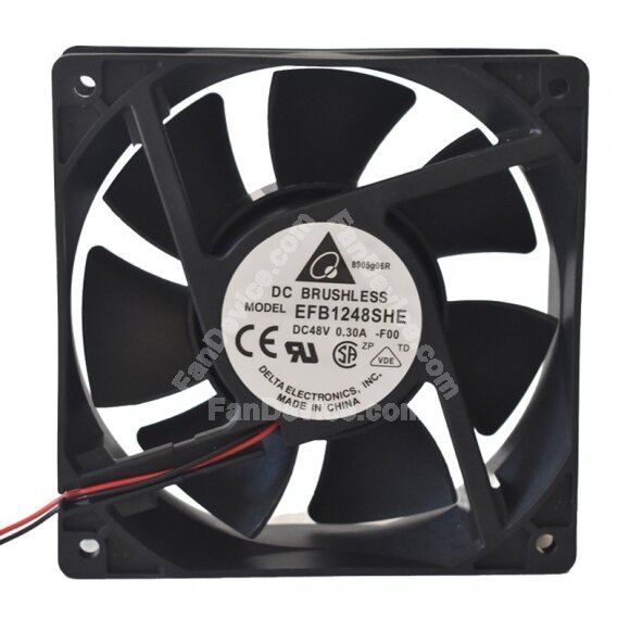 Delta EFB1248SHE DC 48V 0.30A 12038 Axial Brushless Cooling Fan